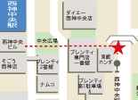 西神中央駅バス乗り場付近地図