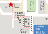 谷上駅バス乗り場付近地図